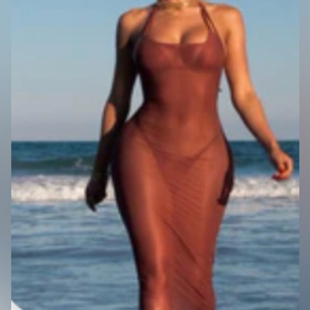Elegant Rust Swim Coverup